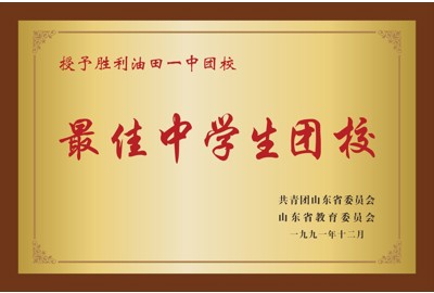 共青团山东省委员会  山东省教育委员会  最佳中学生团委