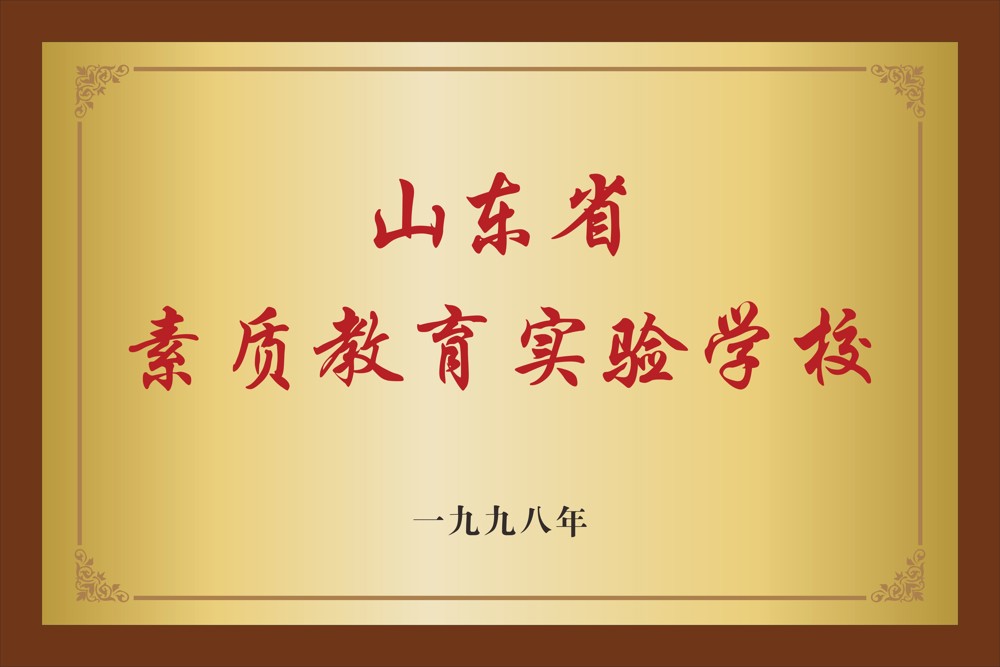12.山东省素质教育实验学校  1998年