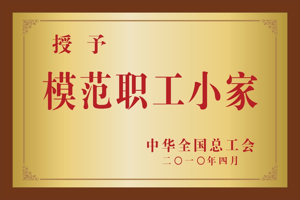 24.中华全国总工会  模范职工小家  2010年4月